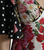 Dolce & Gabbana Multicolor Floral Print Silk Twill Gown Dress