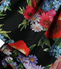 Dolce & Gabbana Multicolor Floral Print Silk Twill Gown Dress