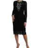 Dolce & Gabbana Black Lace Crystal Embellished Sheath Dress
