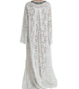 Dolce & Gabbana White Lace Crystal Embellished Shift Dress