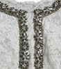 Dolce & Gabbana White Lace Crystal Embellished Shift Dress