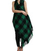 Dolce & Gabbana Black Green Buffalo Check Poncho Coat Jacket