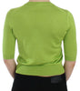 Dolce &amp; Gabbana Emerald Green Wool V-Neck Pullover