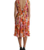 Dolce & Gabbana Multicolor Sunflower Print Silk Midi Dress
