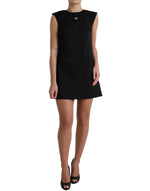 Dolce & Gabbana Black DG Logo Cotton Shift A-line Mini Dress