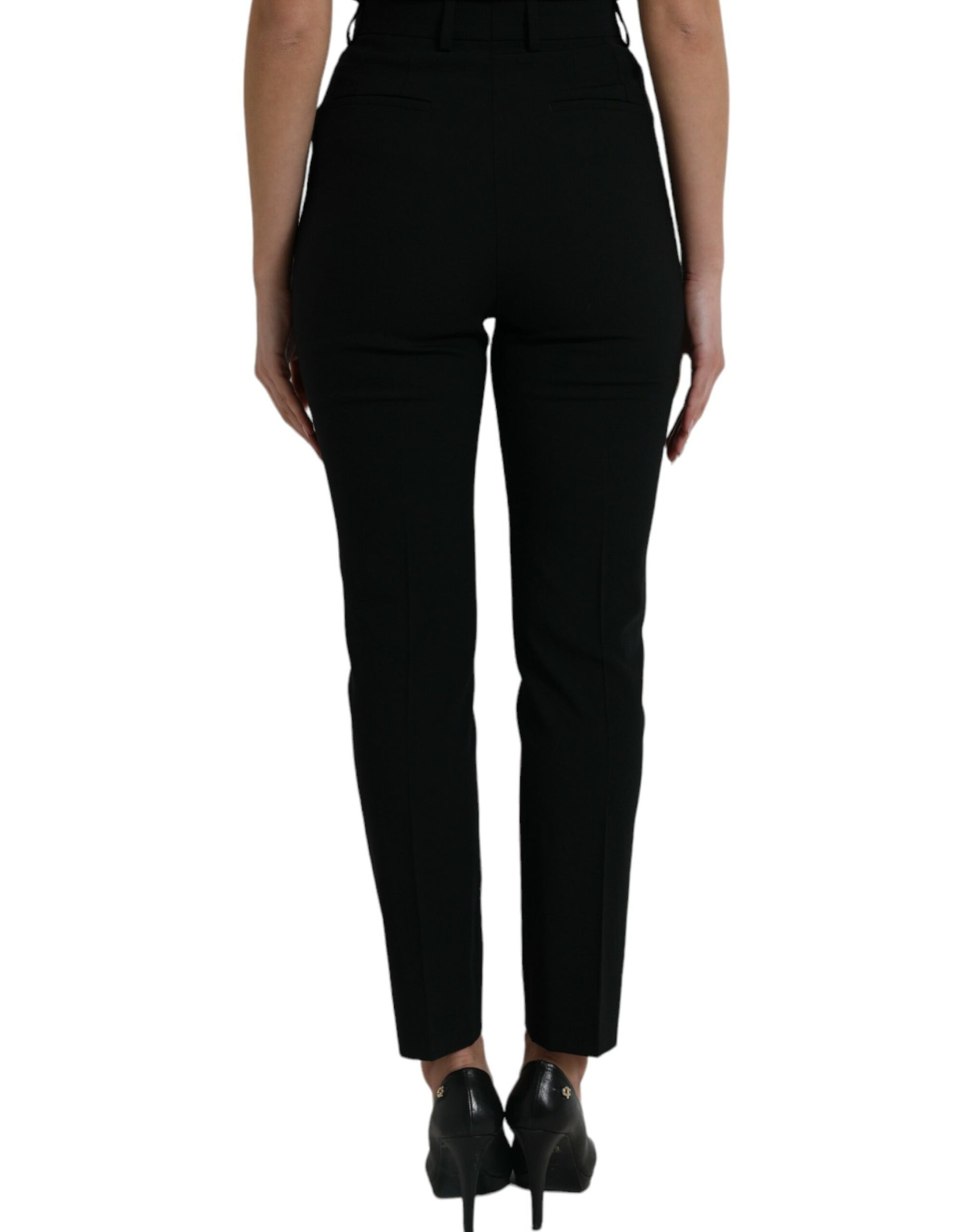 Dolce &amp; Gabbana Elegant High Waist Tapered Wool Pants