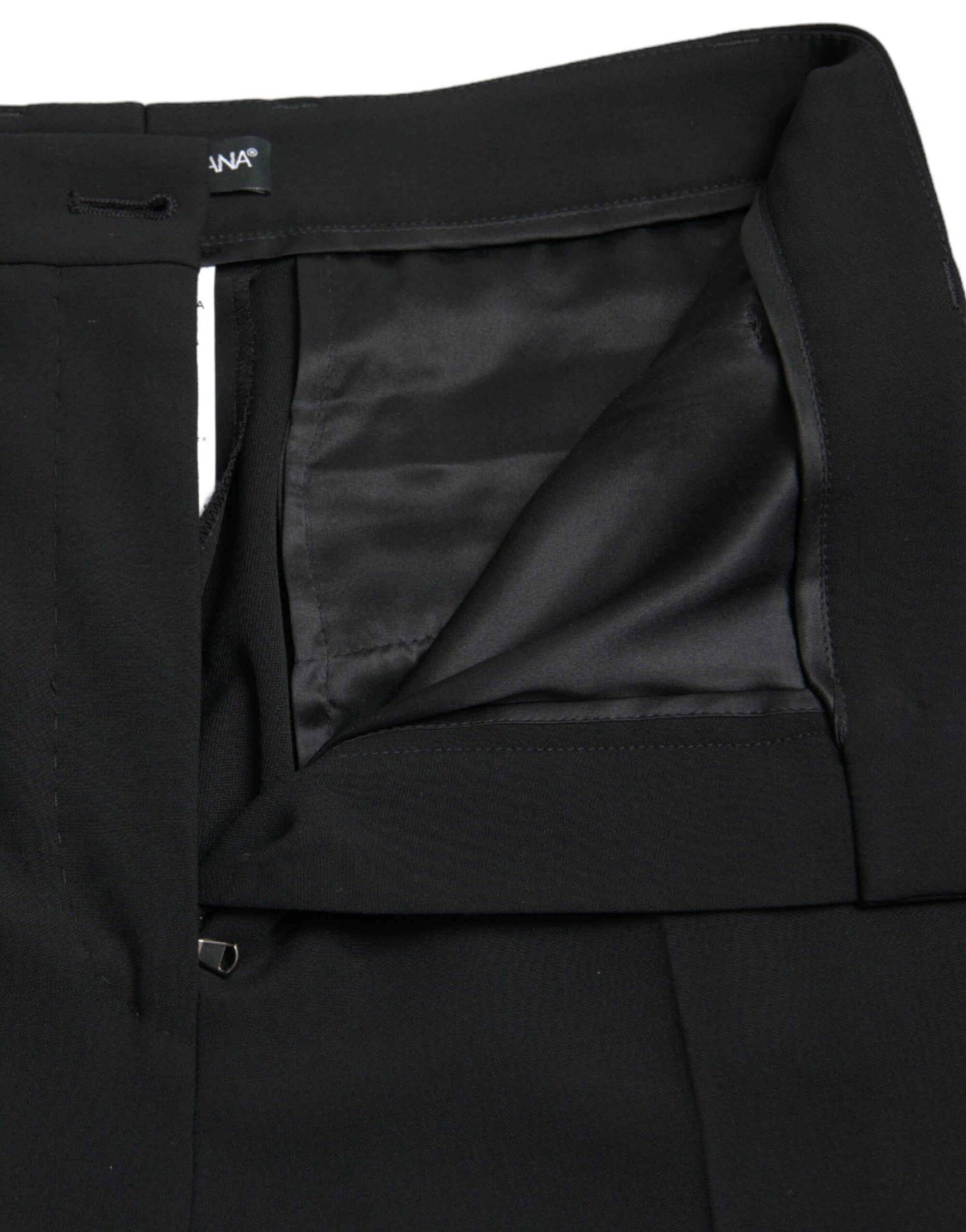 Dolce &amp; Gabbana Elegant High Waist Tapered Wool Pants