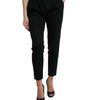 Dolce &amp; Gabbana Elegant High-Waist Tapered Cropped Pants