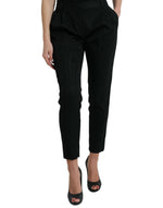 Dolce &amp; Gabbana Elegant High-Waist Tapered Cropped Pants
