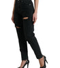 Dolce &amp; Gabbana Elegant High-Waist Black Stretch Jeans