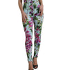 Dolce &amp; Gabbana Elegant Floral High-Rise Leggings Pants
