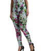 Dolce &amp; Gabbana Elegant Floral High-Rise Leggings Pants
