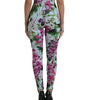 Dolce &amp; Gabbana Elegant Floral High-Rise Leggings Pants
