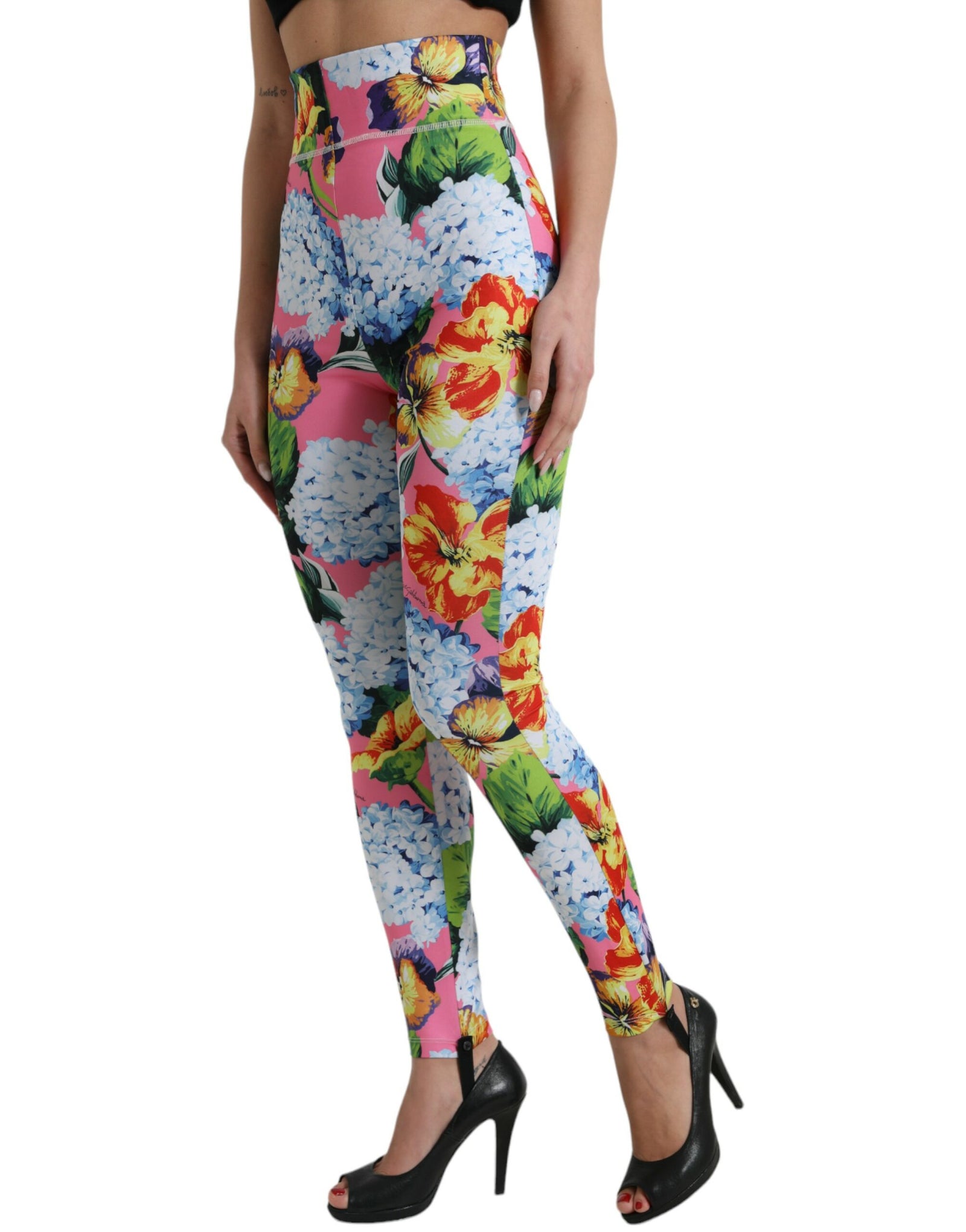 Dolce &amp; Gabbana Exquisite Floral High Waist Leggings