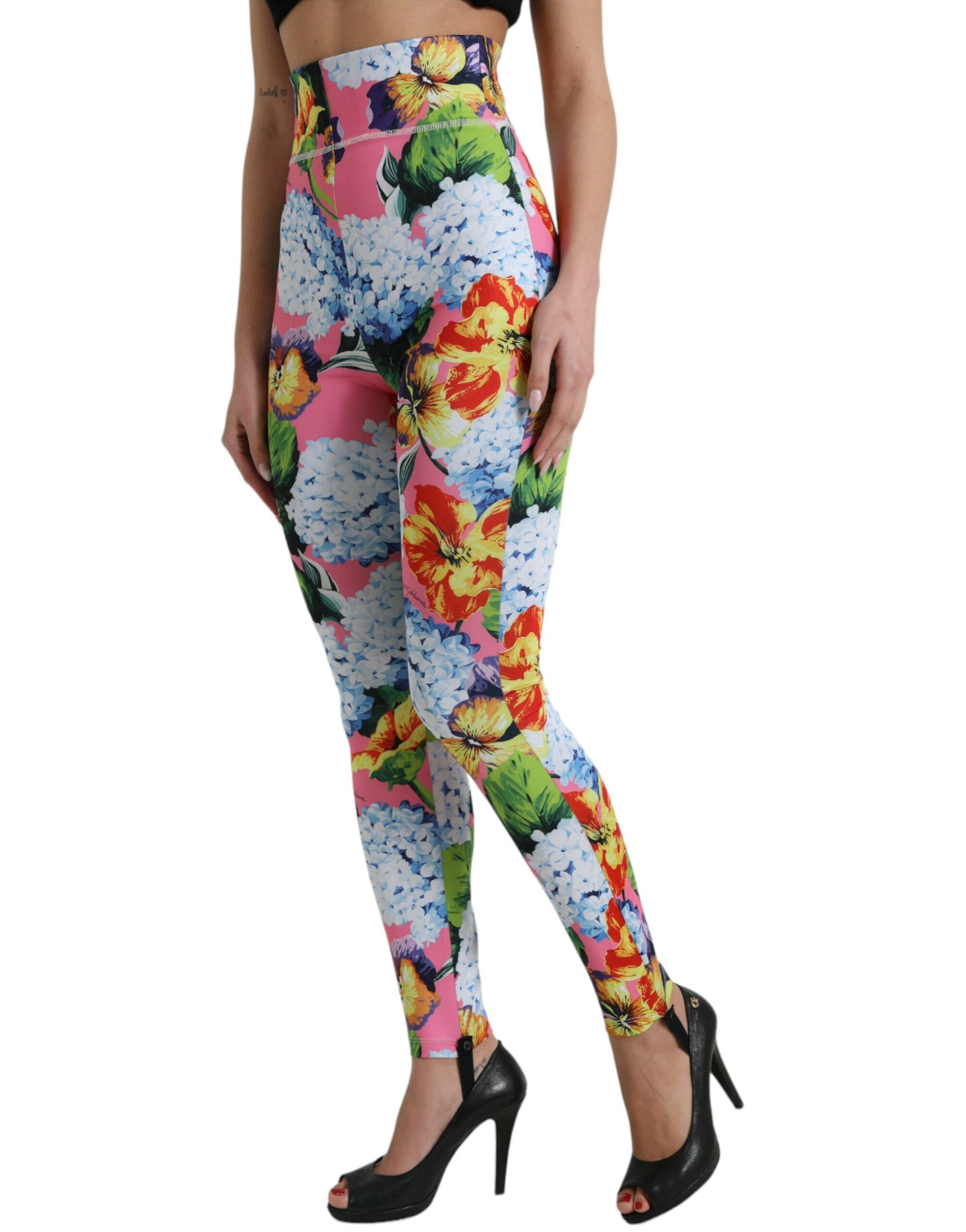 Dolce &amp; Gabbana Exquisite Floral High Waist Leggings