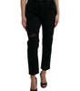 Dolce &amp; Gabbana Elegant High Waist Black Stretch Jeans