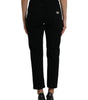 Dolce &amp; Gabbana Elegant High Waist Black Stretch Jeans