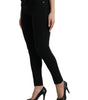 Dolce &amp; Gabbana Chic Black Mid-Waist Stretch Jeans