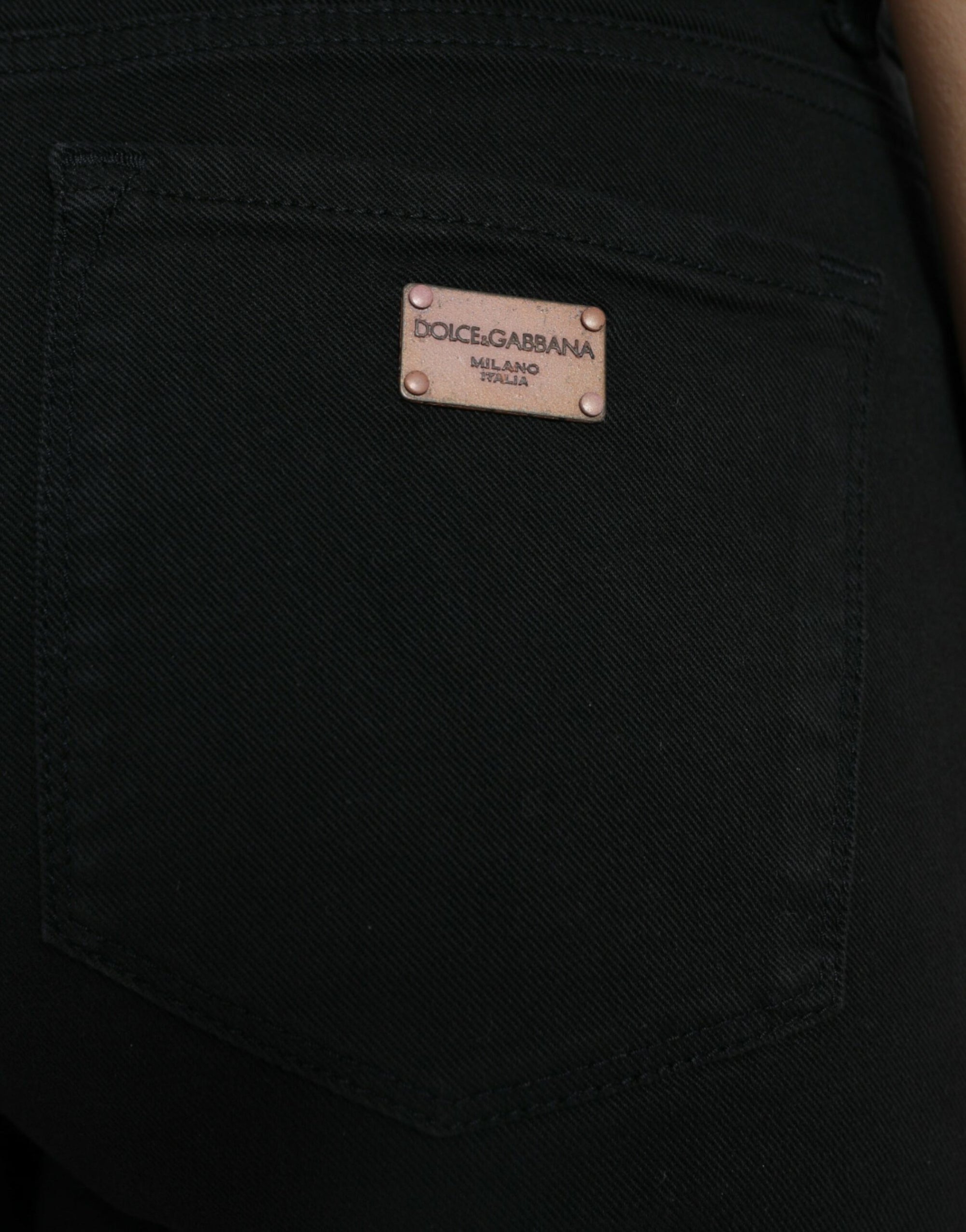 Dolce &amp; Gabbana Chic Black Mid-Waist Stretch Jeans