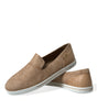 Dolce & Gabbana Beige Suede Caiman Men Loafers Slippers Shoes