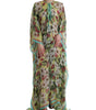 Dolce & Gabbana Multicolor Floral Silk Kaftan Maxi Dress