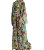 Dolce & Gabbana Multicolor Floral Silk Kaftan Maxi Dress