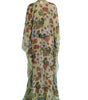 Dolce & Gabbana Multicolor Floral Silk Kaftan Maxi Dress