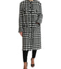 Dolce & Gabbana Black White Houndstooth Trench Coat Jacket