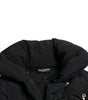 Dolce & Gabbana Black Embellished Quilted Shell Bomber Jacket