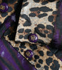 Dolce & Gabbana Purple Lamé Jacquard Tiger Print Coat Jacket