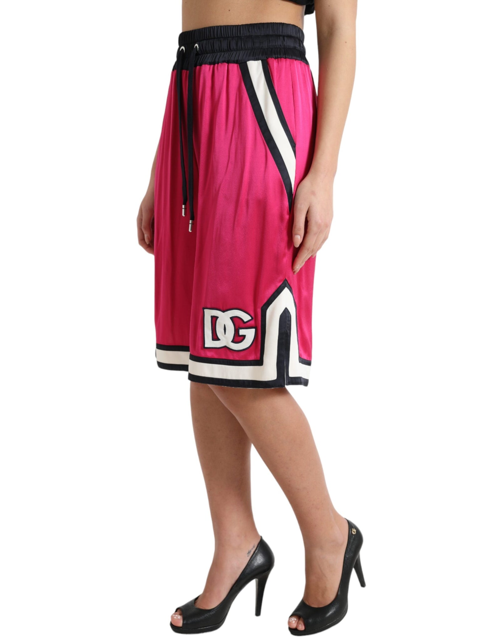 Short taille haute en jersey rose chic Dolce & Gabbana