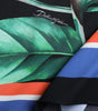 Dolce & Gabbana Black Strelitzia High Waist Wrap Midi Skirt
