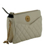 Pochette bandoulière élégante en cuir d'agneau blanc Versace
