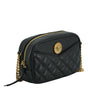 Versace Elegant Small Black Leather Crossbody Bag