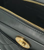 Versace Elegant Small Black Leather Crossbody Bag