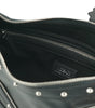 Versace Elegant Black Leather Hobo Shoulder Bag