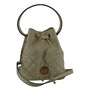 Versace Elegant Small White Leather Bucket Shoulder Bag