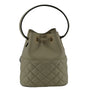 Versace Elegant Small White Leather Bucket Shoulder Bag