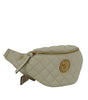 Sac ceinture élégant en cuir d'agneau blanc Versace