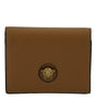 Versace Elegant Compact Leather Wallet in Brown