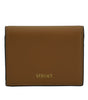 Versace Elegant Compact Leather Wallet in Brown
