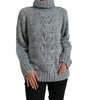 Dolce & Gabbana Gray Cashmere Turtle Neck Pullover Sweater