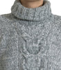 Dolce & Gabbana Gray Cashmere Turtle Neck Pullover Sweater