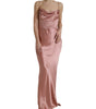 Dolce & Gabbana Pink Silk Spaghetti Straps Long Gown Dress