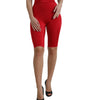 Dolce &amp; Gabbana Chic Red High Waist Leggings Pants