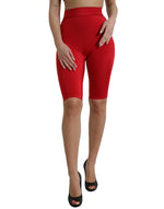 Dolce &amp; Gabbana Chic Red High Waist Leggings Pants