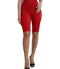 Dolce &amp; Gabbana Chic Red High Waist Leggings Pants