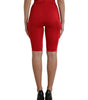 Dolce &amp; Gabbana Chic Red High Waist Leggings Pants