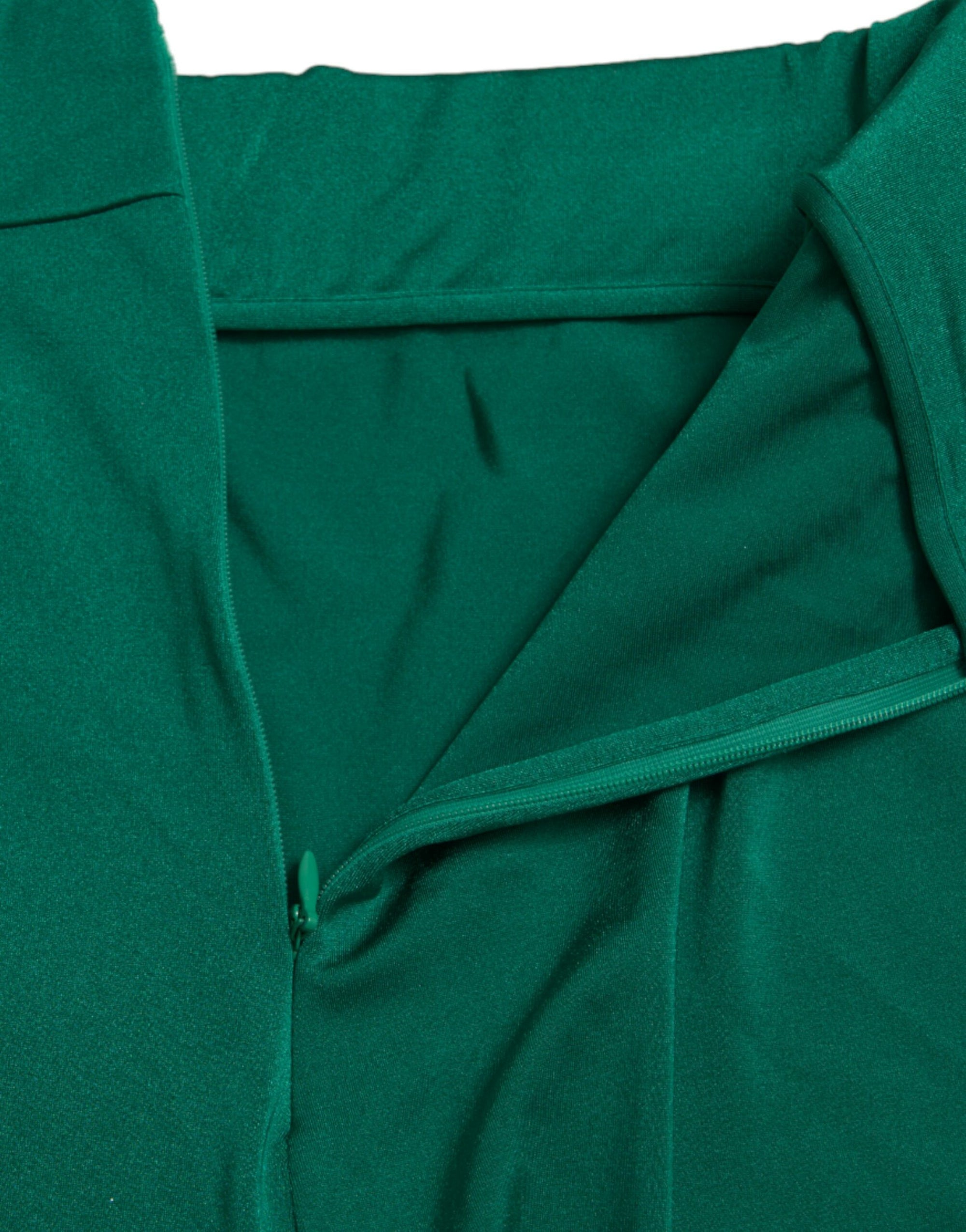 Dolce &amp; Gabbana Green High Waist Designer Leggings