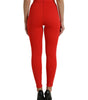 Dolce &amp; Gabbana Elegant High Waist Red Leggings